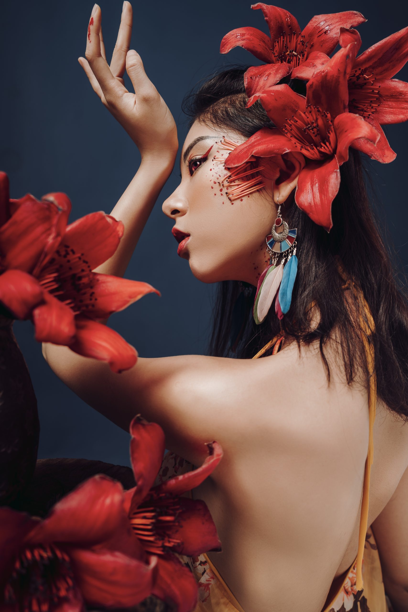 Chụp mẫu cô gái hoa gạo